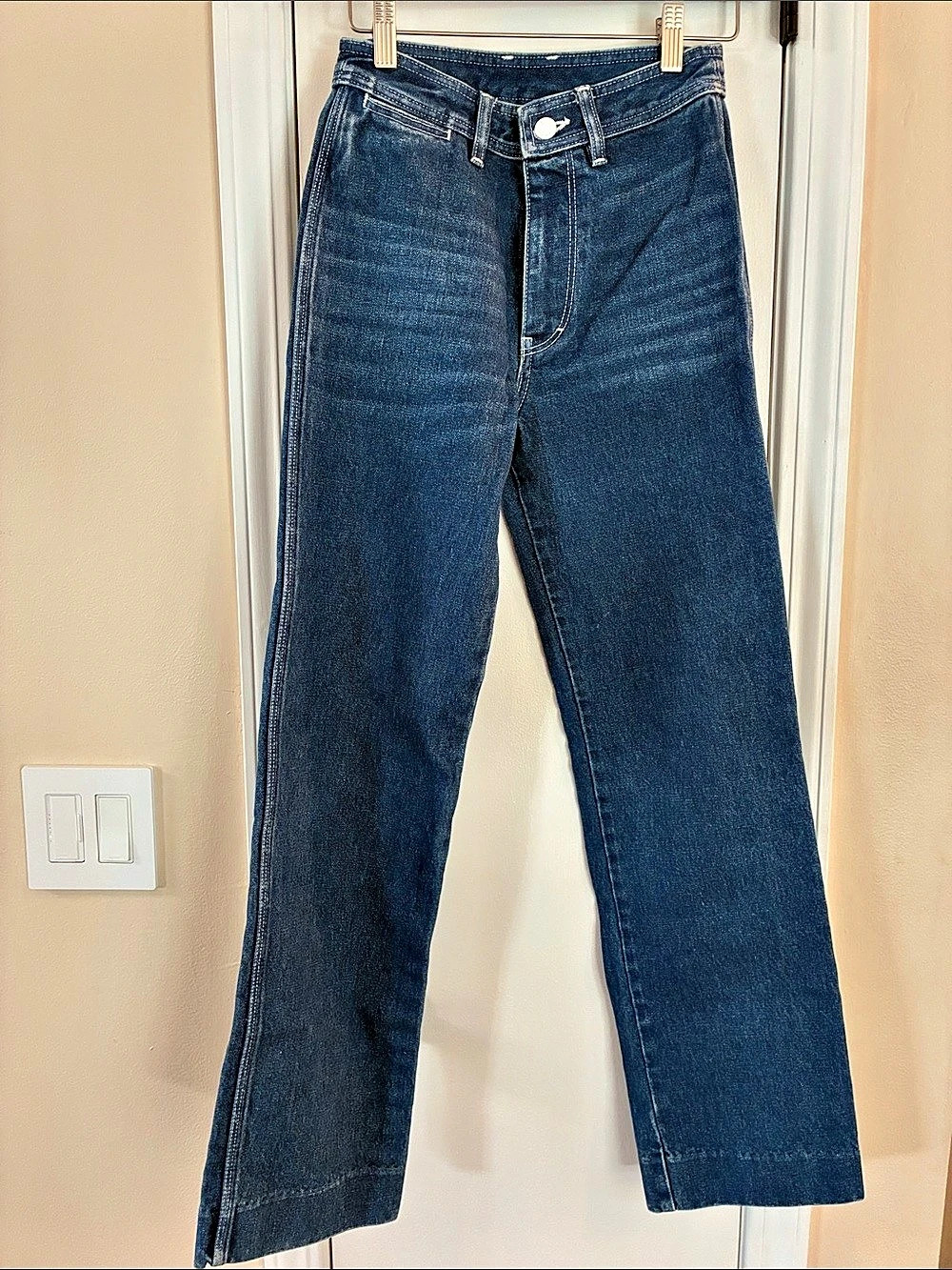 Simon Miller Straight Leg Cotton Jeans Blue Waist 24